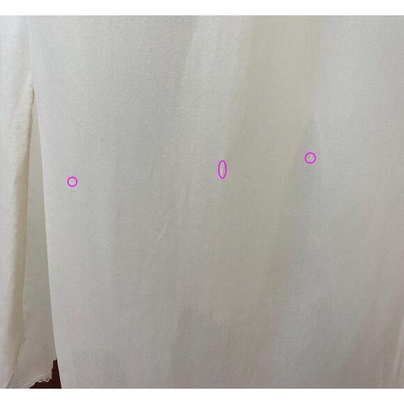 VTG Empire Waist Nightgown Maxi Slip Lingerie Lace Trim Sheer Romantic Boho - Picture 10 of 11